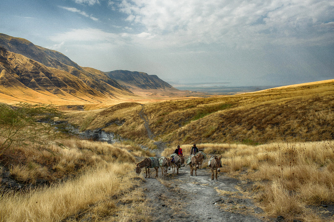 Trekking near Lake Natron, Tanzania