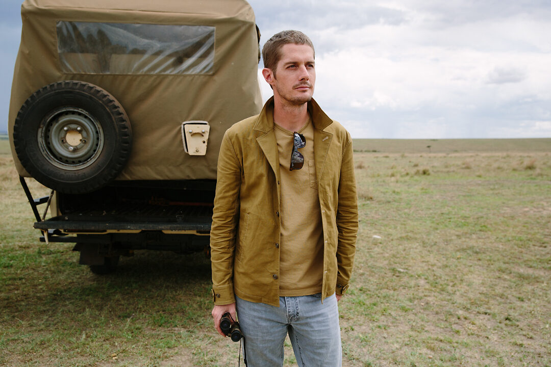 Scott Dubois on a travel photo shoot in the Maasai Mara